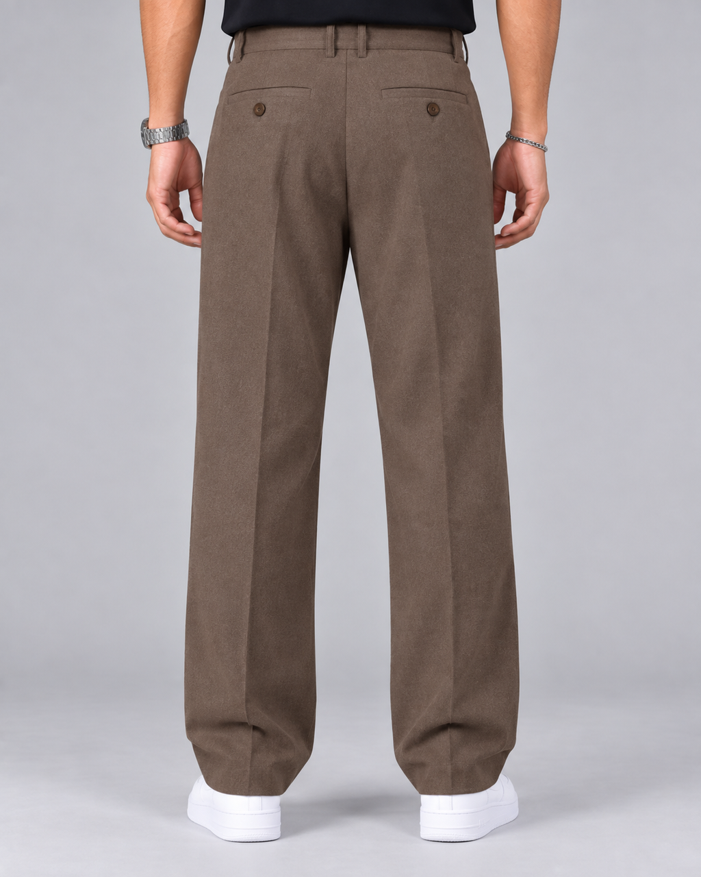 Men's Smart Trousers  – Wrinkle-Resistant, Straight-Leg Fit