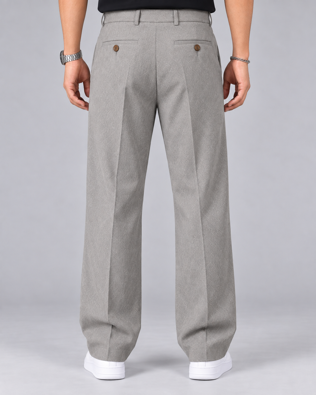 Men's Smart Trousers  – Wrinkle-Resistant, Straight-Leg Fit