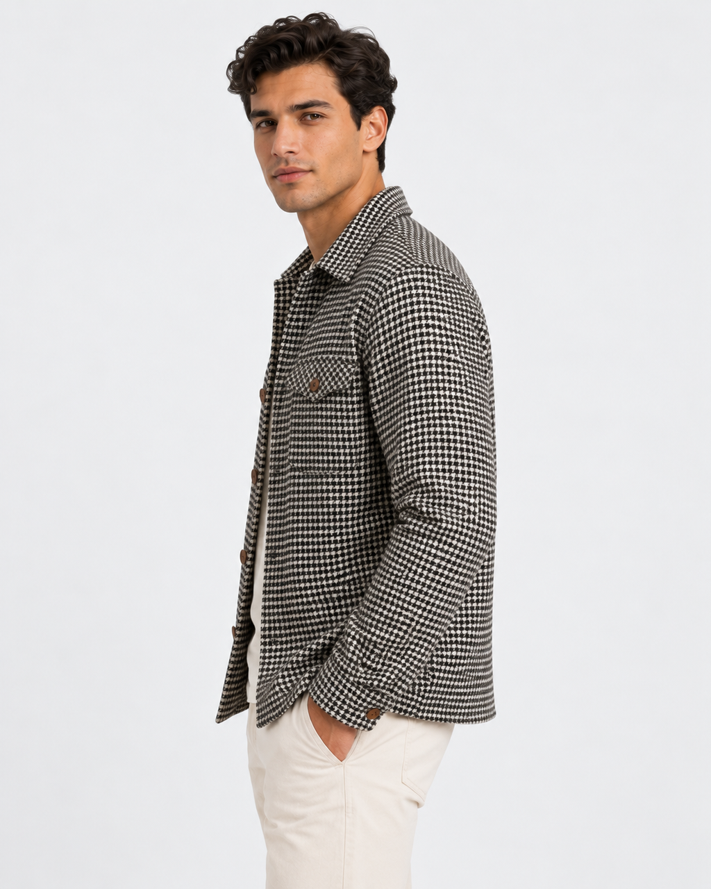 Men's Shirt Jacket – Button-Up Front