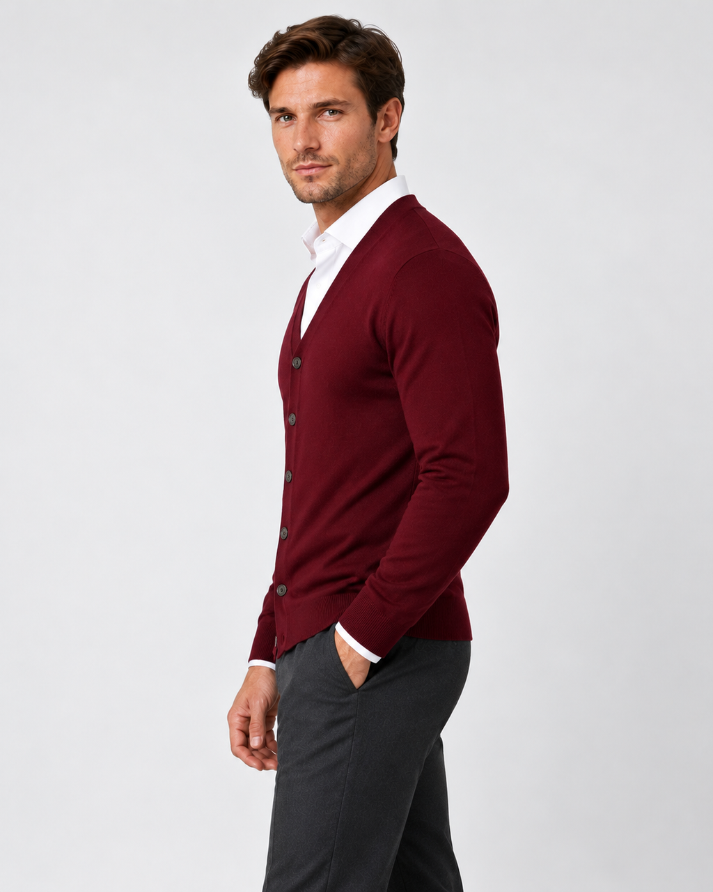 Men's Cardigan – Button-Down Front